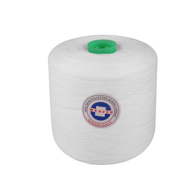 China 100% recycled polyester yarn 44/2 raw white for sale