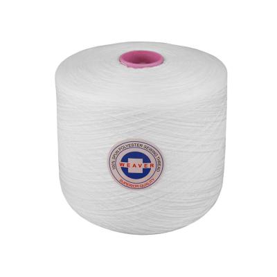 China Wholesale high tenacity china cheap coser hilo 100% spun Ne 40/2 polyester sewing thread bright white optical white for sale