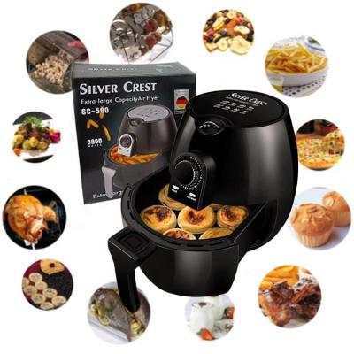 China Household Silver Peak Kitchen Air Fryer 6L 1300W Automatic Oil Free Cooking Electric Deep Fryers for sale