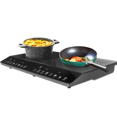 China Hot Selling Amazon Hotel 110V Double Dish Double Plate Induction Hot Cooker 2 Burner Induction Cooktop for sale