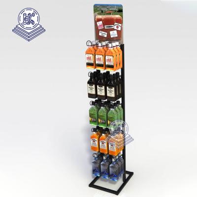 China Product Showing For Shopping Mall Retail Beverage Rack With Gravity Fed Shelves Metal Beverage Can Bottle Rack for sale