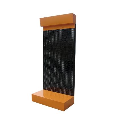 China Free Standing Durable Iron Metal Retail Use Slatwall Gift Wrap Display Stand for sale