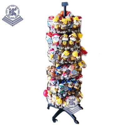 China Product Showing for Toy Store Metal Toy Storage Revolving Display Stand Multi-Layer Mall Retail Children Doll Stand for sale