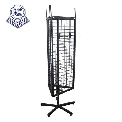 China Easy Assembly Heavy Duty 360 Rotating Shelves Turntable Racks Wire Mesh Rotating Stand Display for sale