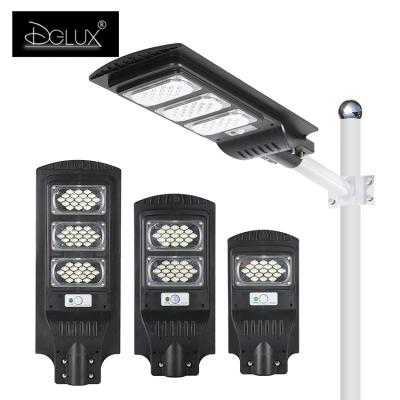 China High Brightness/Factory Price/Brightness Smart Sensor/New Style High Quality/Factory Price/High Quality Smart Outdoor Sensor/Road Light All In One 30w 60w 90w Integrated Solar LED Street Light for sale