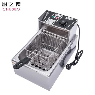 China food & Beverage Factory Amazon Stainless Steel Hot Electric Deep Fryer Countertop Large French Fries Use For Restaurant Home Kitchen for sale