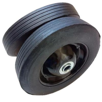 China Building Material Shops 8 Inch 200mm Small Solid Rubber Wheel For Trolley Cart for sale