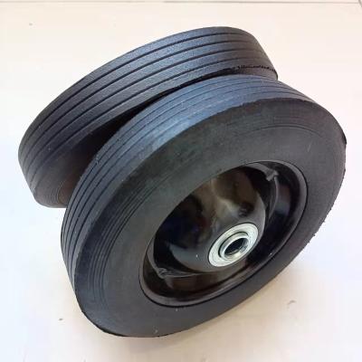 China Building Material Shops 8 Inch 200mm Small Solid Rubber Wheel For Trolley for sale