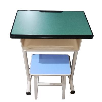 China Popular Sturdy Adjustable (Height) Wholesale School Furniture Metel Office Study Single Table Chair and Chair Set Student for sale