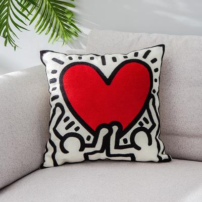 China 2022 Wholesale Embroidered Cartoon Designer Pillow Cover Best Quality PORTABLE Christmas Decorative Sofa For Kids Room Decor for sale