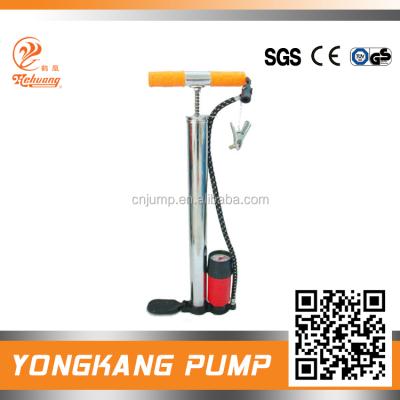 China Suitable for high quality tire and vehicle inflator toys steel body bicycle air floor pump with gauge for sale