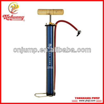 China High Quality Steel Bicycle Pump Hehuang Hand Compressor With Wooden Handle for sale