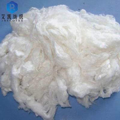 China Anti-bacteria White Flame Retardant Rayon Bamboo Viscous Fiber For Spinning Weaving for sale