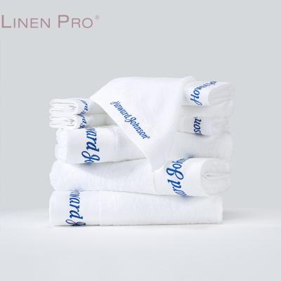 China LINENPRO Compressed Cotton Towel Hotel Grade Egyptian Cotton 100% 5 Star Bath Towel 700gsm Custom Embroidered Logo Towel Set for sale