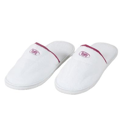 China Cotton Velvet Hotel Slipper With Eva Sole For Ritz Carlton Hotel Slipper FLPSPC6001 for sale