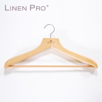 China Flat Surface Factory Wholesale Luxury Eliya Wooden Trouser Hanger For Five Star Hotel for sale