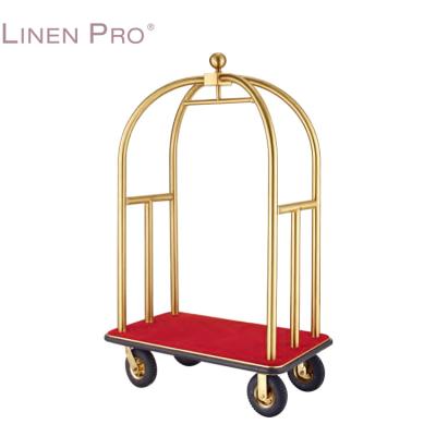 China Luggage Rack Stainless Steel Lobby Luggage Trolley Cart For Hotel for sale