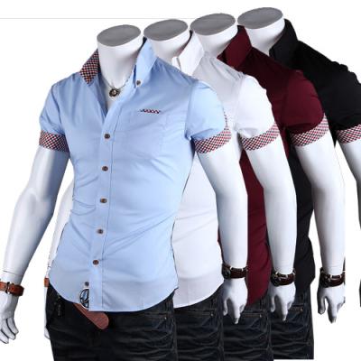 China Wholesale Men's Anti-pilling Short Sleeve Shirt Plaid Shirt for sale