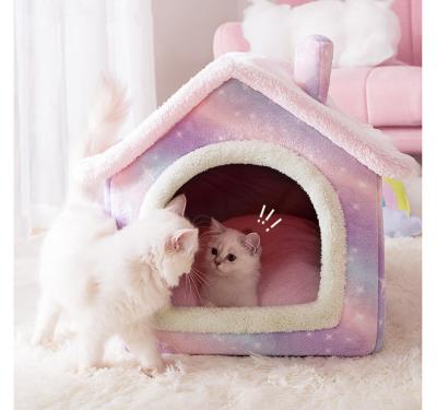 China Hot Selling Travel Winter Warm Collapsible Princess Removable Modern Dog House Large Indoor for sale