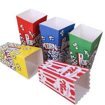 China Recycled Materials Custom Printed Colorful Popcorn Boxes Popcorn Packaging Box Custom for sale