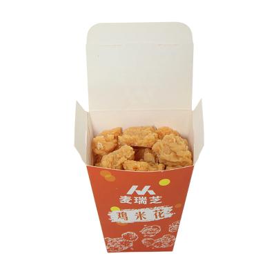 China Recycled Materials Paper Handle Boxes Fried Chicken To Take Out Fried Chicken Pail Paper Box for sale