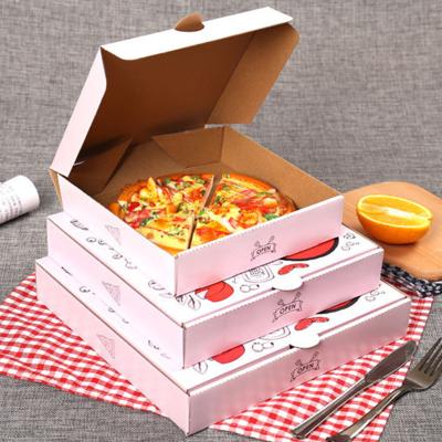 China Popular Recycled Materials Hot Selling 10 Inch Craft Delivery Pink Pizza Box for sale