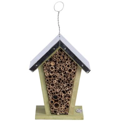 China Viable Natural Design WA02 Pinewood Bee House Insect House 100% Bamboo Wood Garden for sale