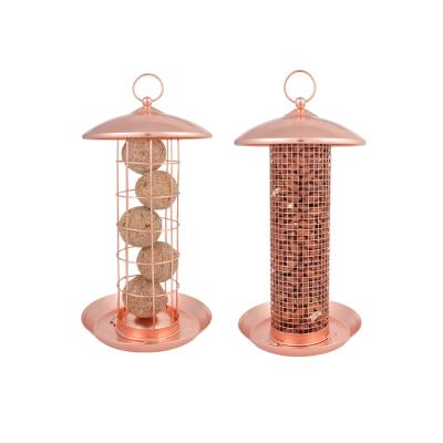 China Esschert Design FB379 Bird Supplies Feeder Birdfeeder Suet Feeder For Birds Mild Steel Copper Clad Nut Viable for sale