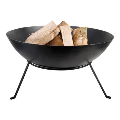 China Esschert Design FF114 Black Mild Steel Fire Bowl Wood Cast Iron Stocked Outdoor Fire Bowl For America for sale