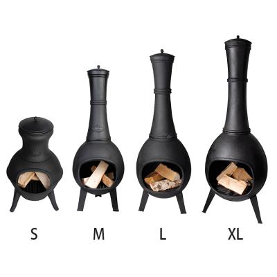 China Esschert Design Outdoor Mini Terraceheater Cast Iron Stored Wood Burning Chiminea for sale