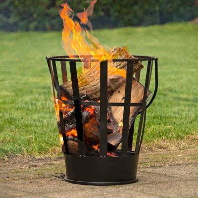 China Esschert Design FF466 Wood Garden Patio Heater Carbon Steel Wholesale Fire Stocked Burning Brazier for sale