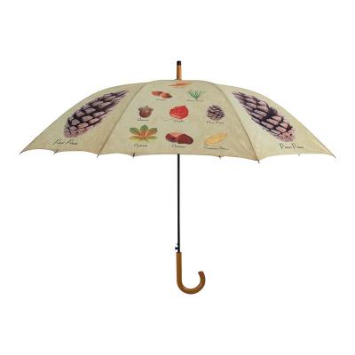 China Polyester Minimalist Automatic Open Button Butterfly Pattern Portable Lightweight Windproof Umbrella for sale