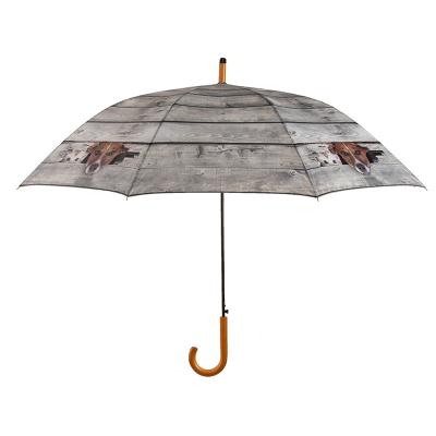 China Custom Printed Glance Minimalist Promotion Umbrella Stainght Semi-automatic Umbrellas 23 Inch Outdoor Rain Umbrellas for sale