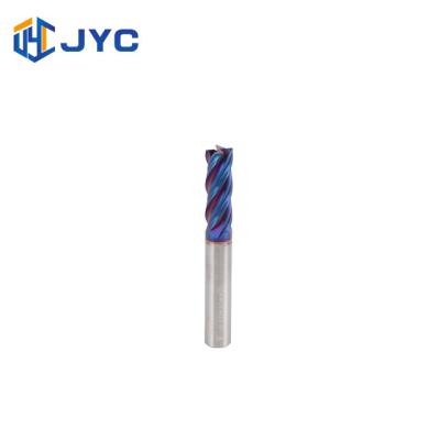 China CNC Solid Carbide Milling Cutters 4 Flutes Flat End Mill Tin Coated à venda