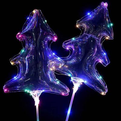 China In the event & Party Supplies Cheap Cartoon Bobo Balloon 24 Inch LED Balloons Lights For Christmas Wedding Party Decoration Flashing Globos With Sticks for sale