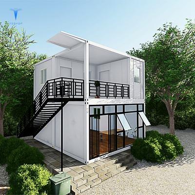 China Best Contemporary Tiny Glass 2 Bedroom Container House Prefab for sale