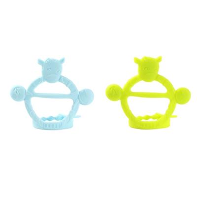 China Toy Hot Sale Soft Silicone Teether Customized Silicone Baby Gift Food Grade Wrist Teether Baby Teethers For Babies for sale