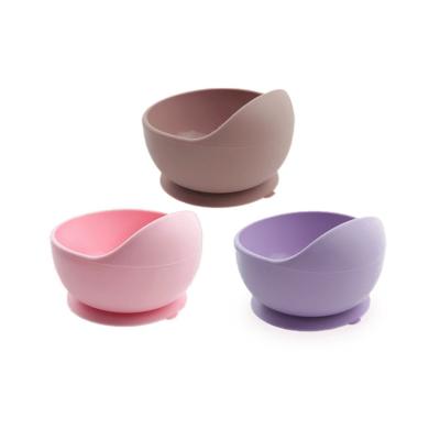 China New Design Hot Selling BPA Free Food Grade Baby Custom Silicone Baby Suction Bowl Feeding Bowl for sale