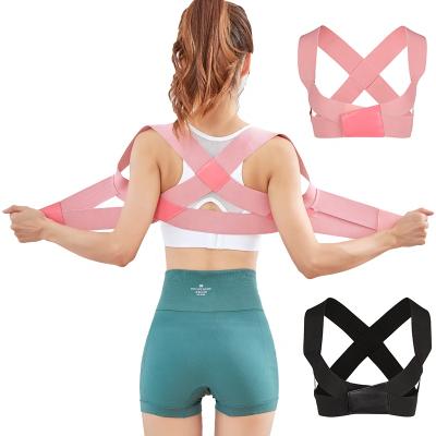 China Unisex Adult Upper Back Brace Elasticity Posture Corrector Belt Adjustable Breathable Support Belt for sale