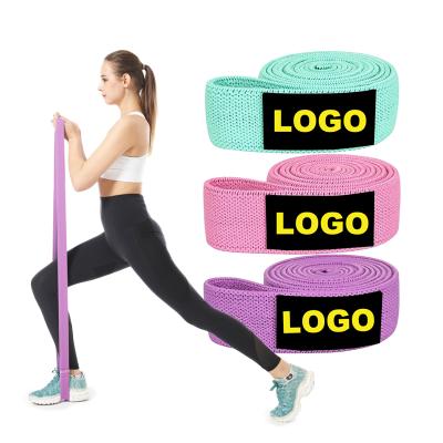 China Commerical Home Gym Customized Private Label Pull Up Set of 3 Aid Bands Heavy Duty Fabric Along Resistance Bands for sale