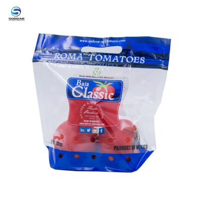 China Transparent Plastic Barrier LDPE OPP CPP Fruit Packaging Grape Bag With Zipper for sale