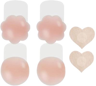 China Chest Breast Cover Ups Stickers Flower Pies Wholesale Disposable Nipple Cover Silicone Pies Boob Tape Reusable for sale