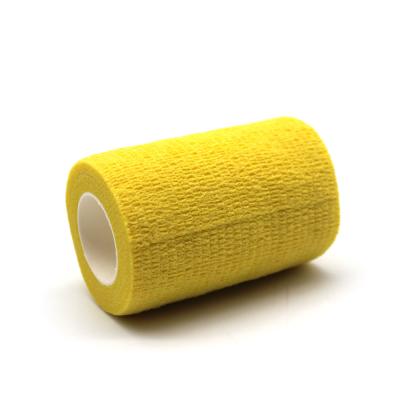 China Non Woven Textile Adhesive Flexible Breathable Elastic Compression Easy Tear Logo Cold Bandage Wrap Printed Nonwoven For Boxing Wrist for sale