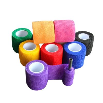 China Sport Tubular Lightweight Elastic Adhesive Bandage With Glue Breathable Fabric Waterproof Skin Color for sale