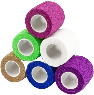 China 5cm*6.9m Breathable Customized Elastic Adhesive Bandage For Sports Roll Bandages for sale