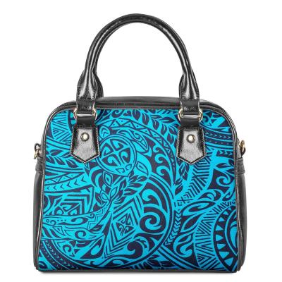 China Custom Made Style Lady New Arrival Polynesian Tribal Women PU Leather Messenger Bags Ladies Tote Shoulder Bags for sale