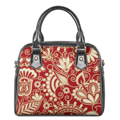 China Lady Polynesian Style Tribal Handbag With Adjustable Strap Tote Shoulder Bags Custom Womens Leather Bags for sale