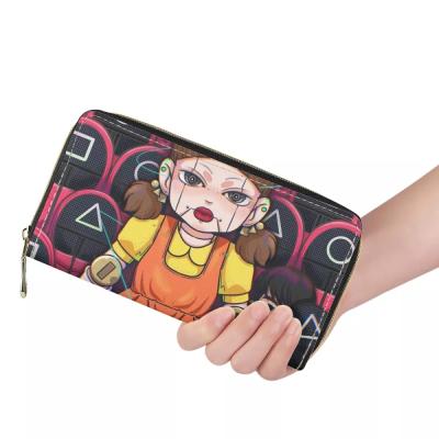 China 2021 Amazon Hot Selling Game Custom Print Men's Wallet Waterproof Design, Designer Squid Kids Pinch Women's Long Wallet for sale