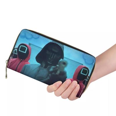 China 2012 designer latest design waterproof wallet squid game unisex PATTERN long printing cute purse for sale