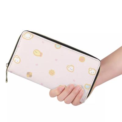 China Waterproof Drop Shipping Simple Cute Pattern Credit Card Unisex Women's Long Wallet Bag Designer Wallet for sale